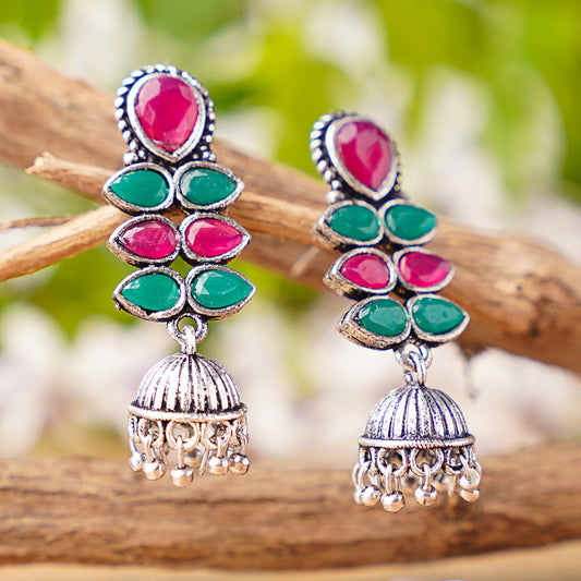 Dazzle Dash Jhumki earring (Multicolored)