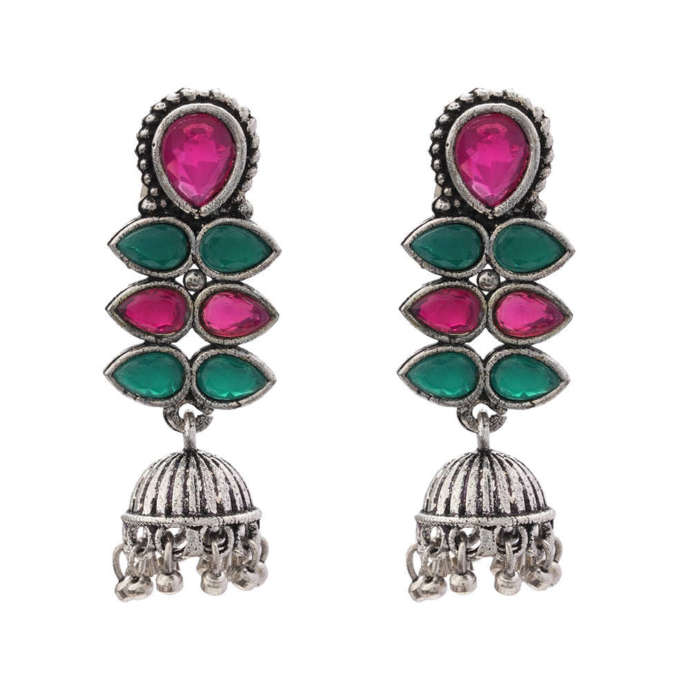 Dazzle Dash Jhumki earring (Multicolored)