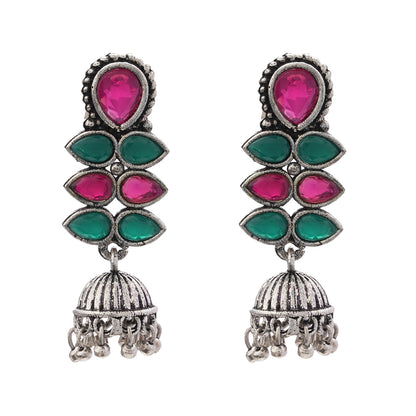 Dazzle Dash Jhumki earring (Multicolored)
