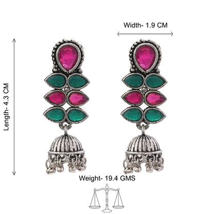 Dazzle Dash Jhumki earring (Multicolored)