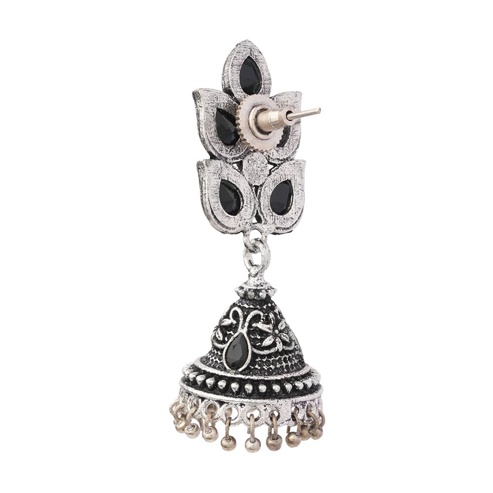 Twinkle drops jhumki earrings (Black)