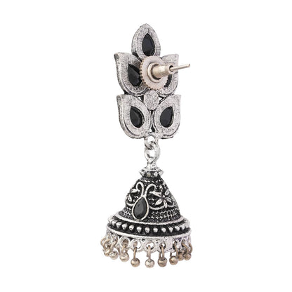 Twinkle drops jhumki earrings (Black)