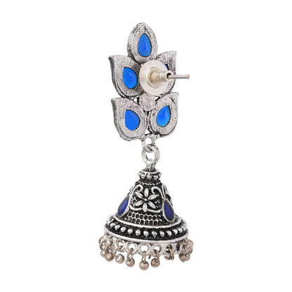 Twinkle drops jhumki earrings (Blue)