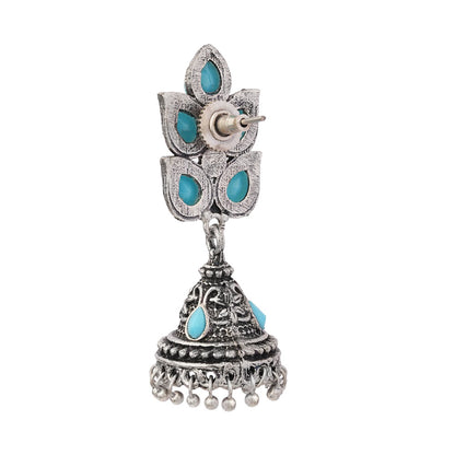 Twinkle drops jhumki earrings (Sky Blue)
