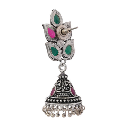 Twinkle drops jhumki earrings (Multicolored)