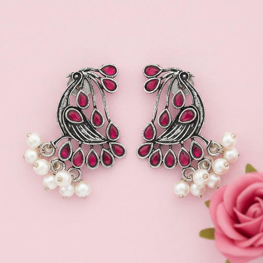 Chirpy Charm Stud earrings (Red)
