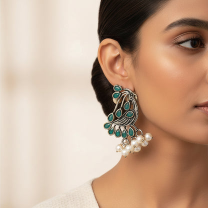 Chirpy Charm Stud earrings (Green)