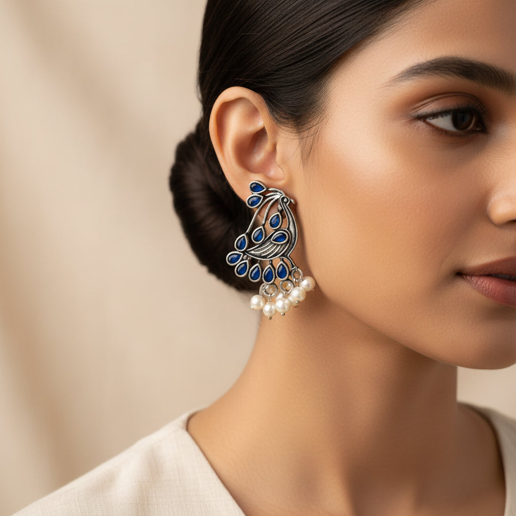 Chirpy Charm Stud earrings (Blue)