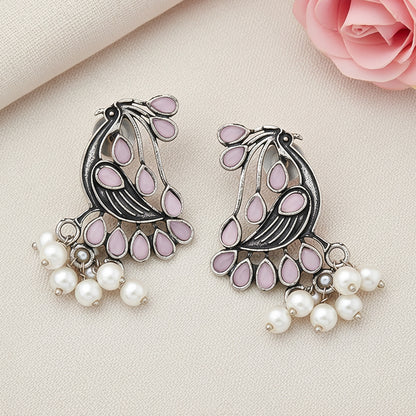 Chirpy Charm Stud earrings (Baby Pink)