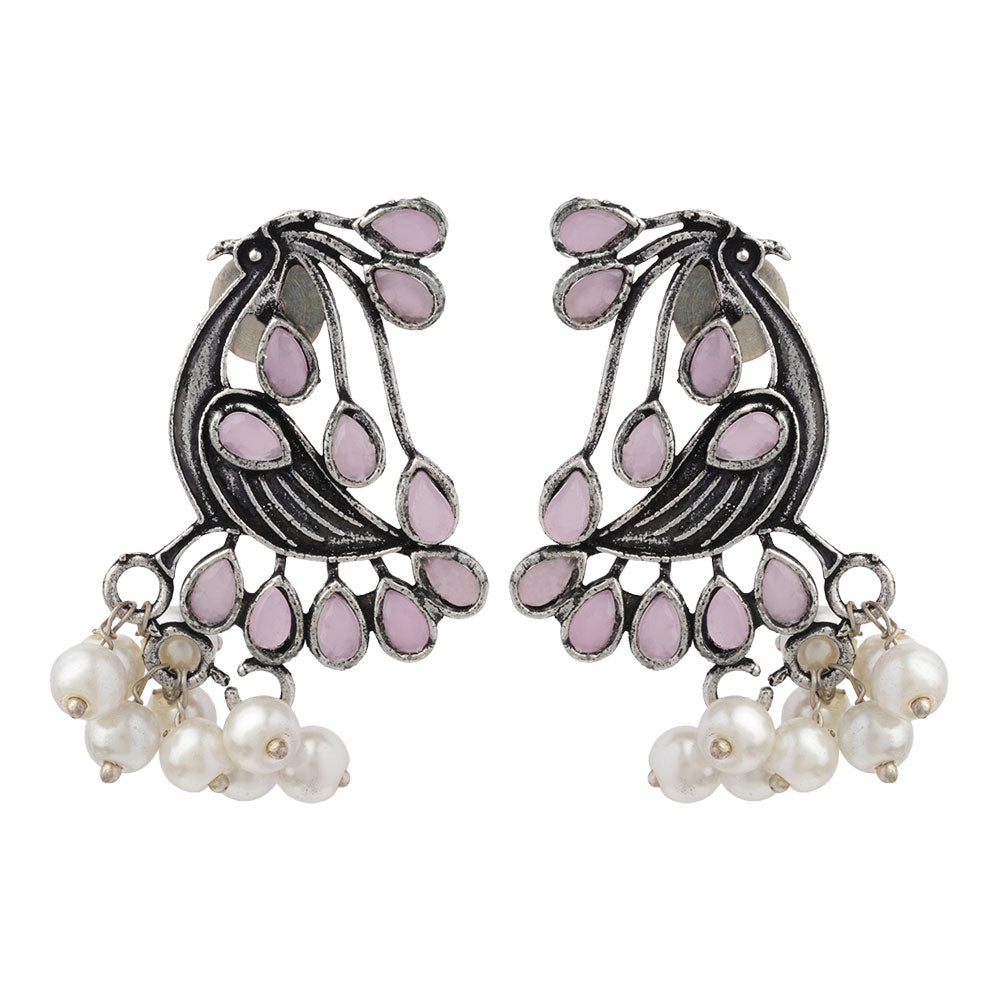 Chirpy Charm Stud earrings (Baby Pink)