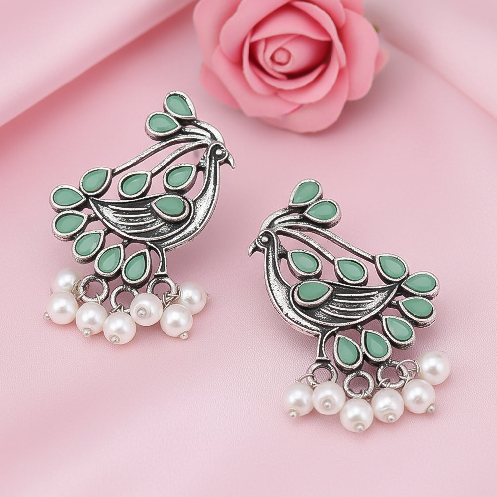 Chirpy Charm Stud earrings (Pista)