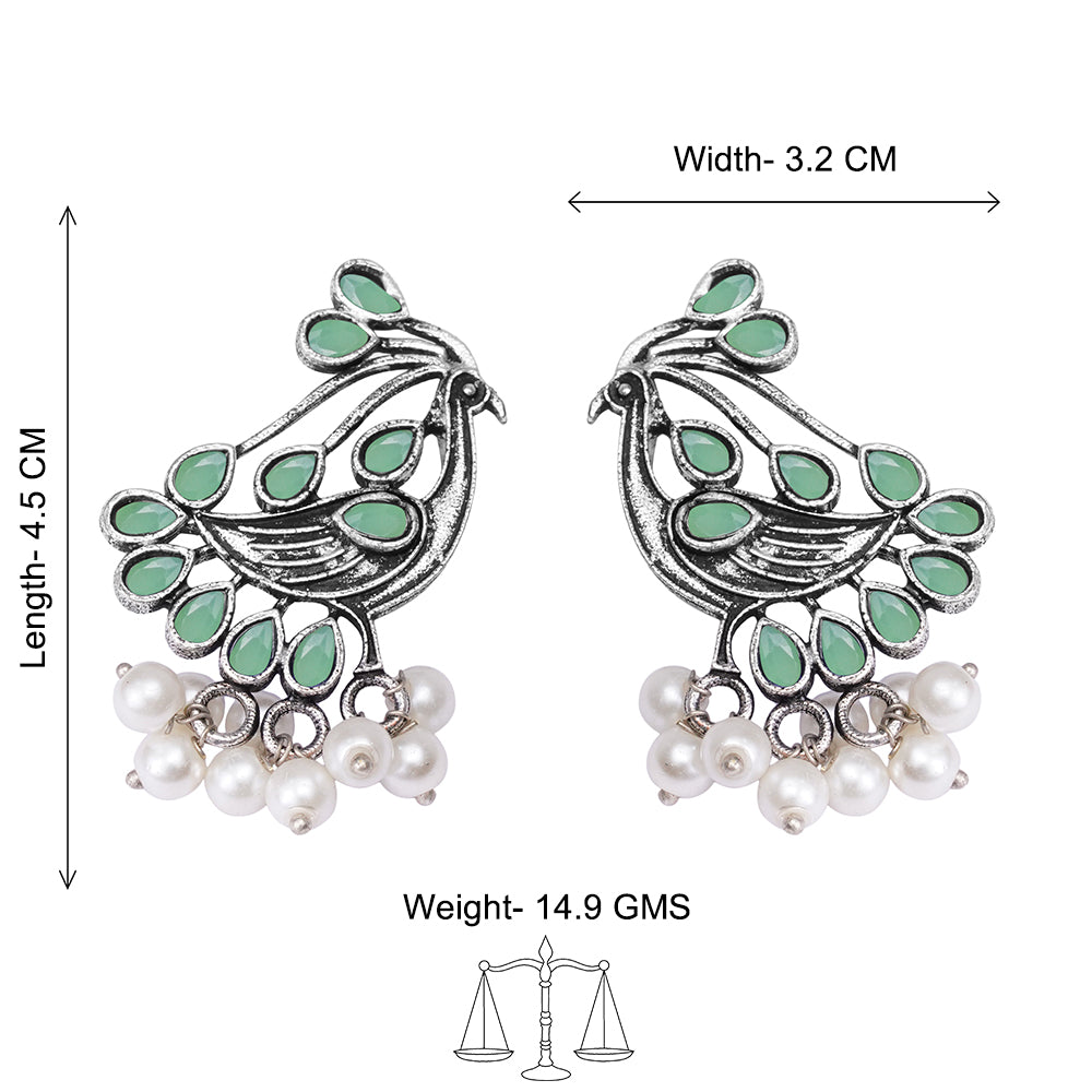 Chirpy Charm Stud earrings (Pista)