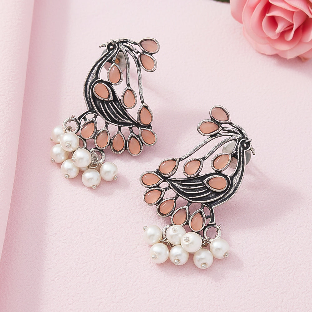 Chirpy Charm Stud earrings (Light Orange)