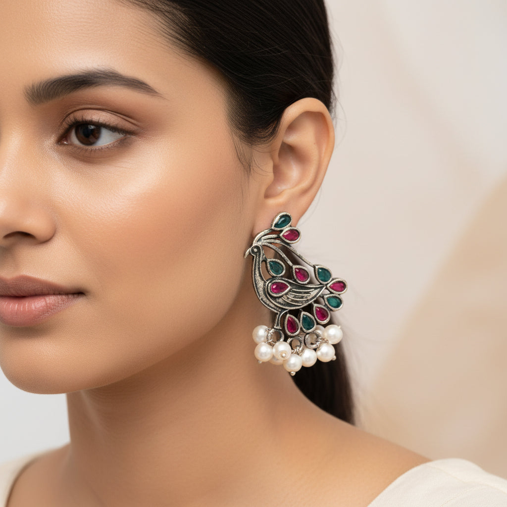Chirpy Charm Stud earrings (Multicolored)