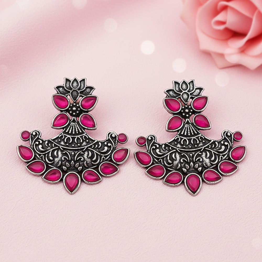 Shimmer and shine dangler earrings (Red)