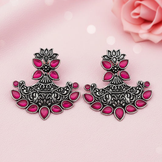 Shimmer and shine dangler earrings (Red)