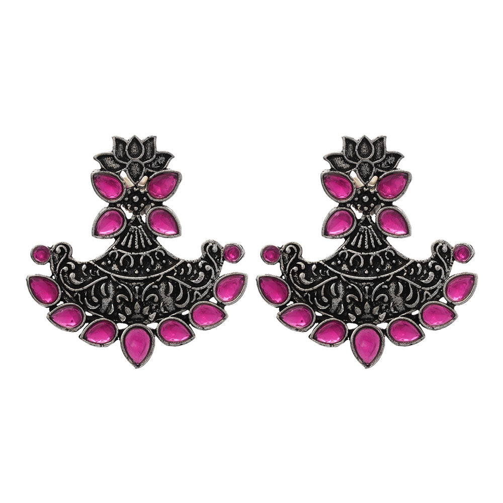 Shimmer and shine dangler earrings (Red)
