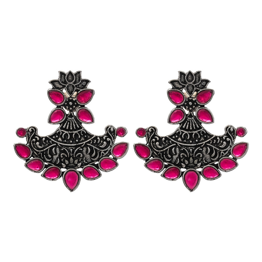 Shimmer and shine dangler earrings (Red)