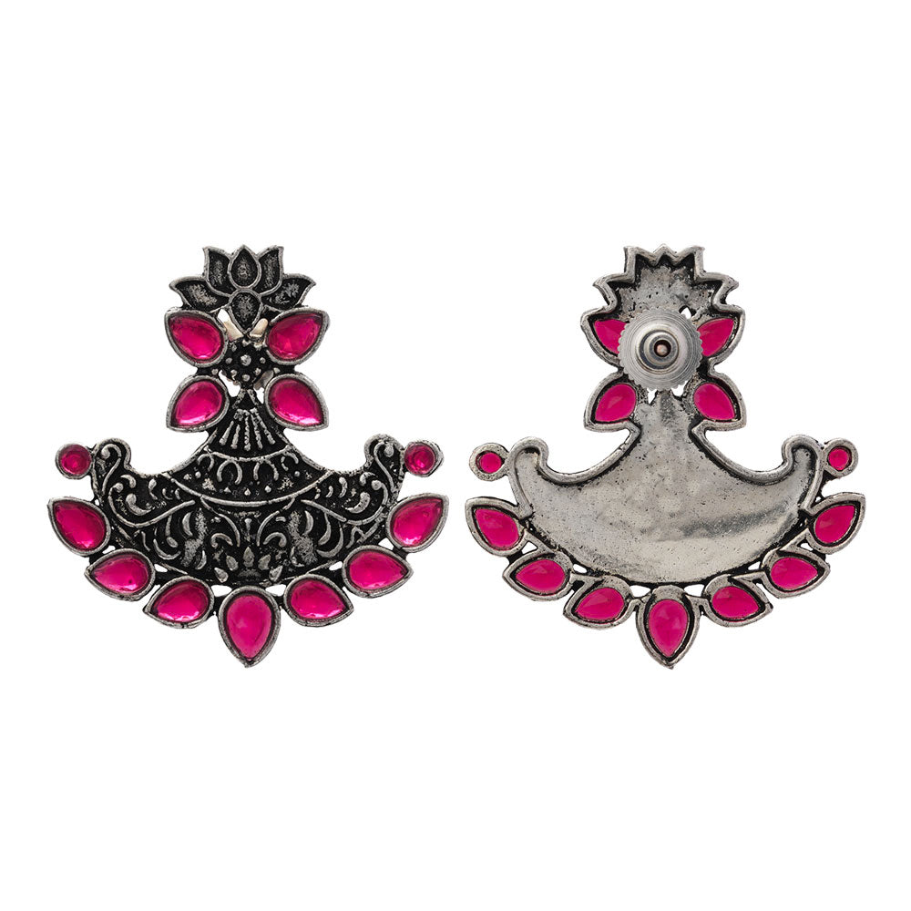 Shimmer and shine dangler earrings (Red)