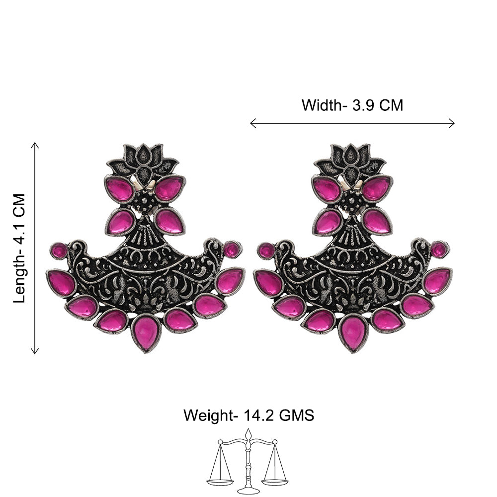 Shimmer and shine dangler earrings (Red)