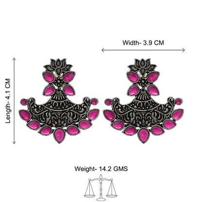 Shimmer and shine dangler earrings (Red)