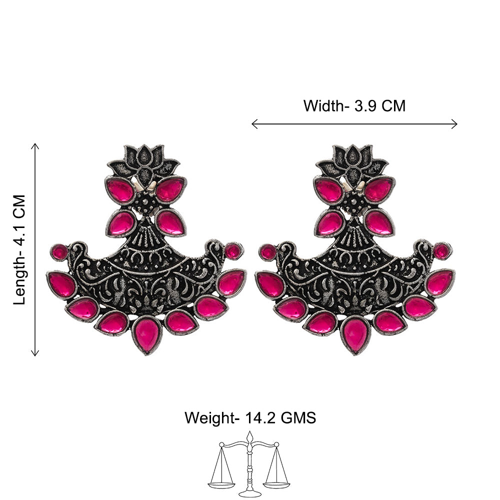 Shimmer and shine dangler earrings (Red)
