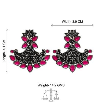 Shimmer and shine dangler earrings (Red)