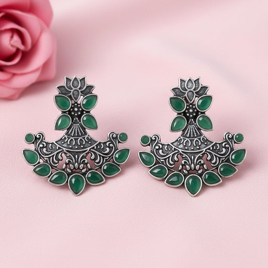 Shimmer and shine dangler earrings (Green)