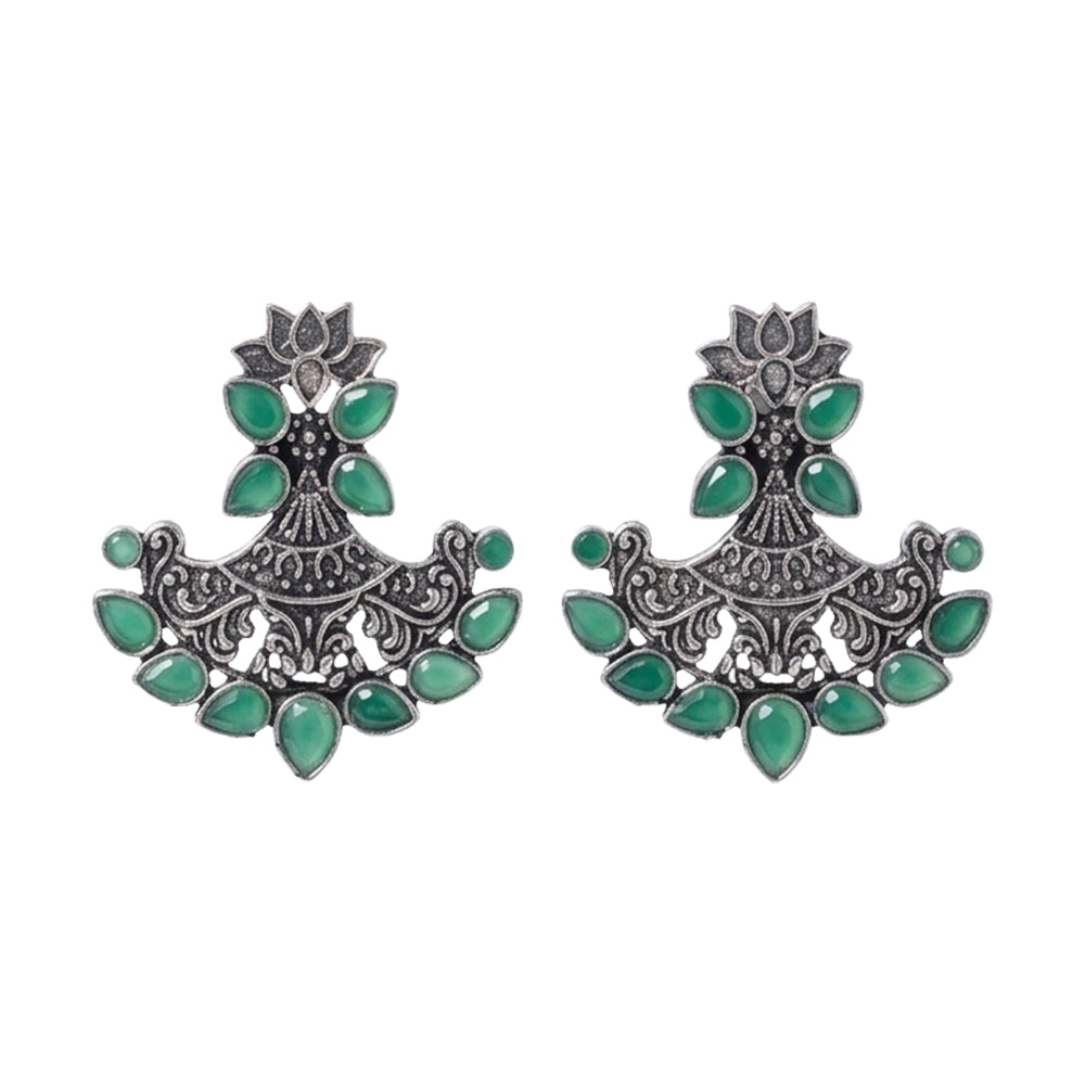Shimmer and shine dangler earrings (Green)