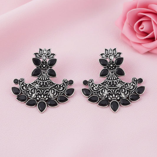 Shimmer and shine dangler earrings (Black)