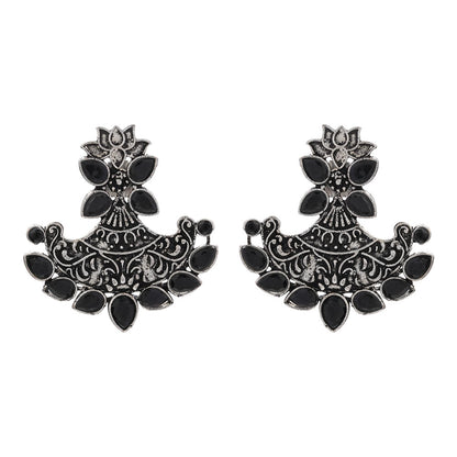 Shimmer and shine dangler earrings (Black)