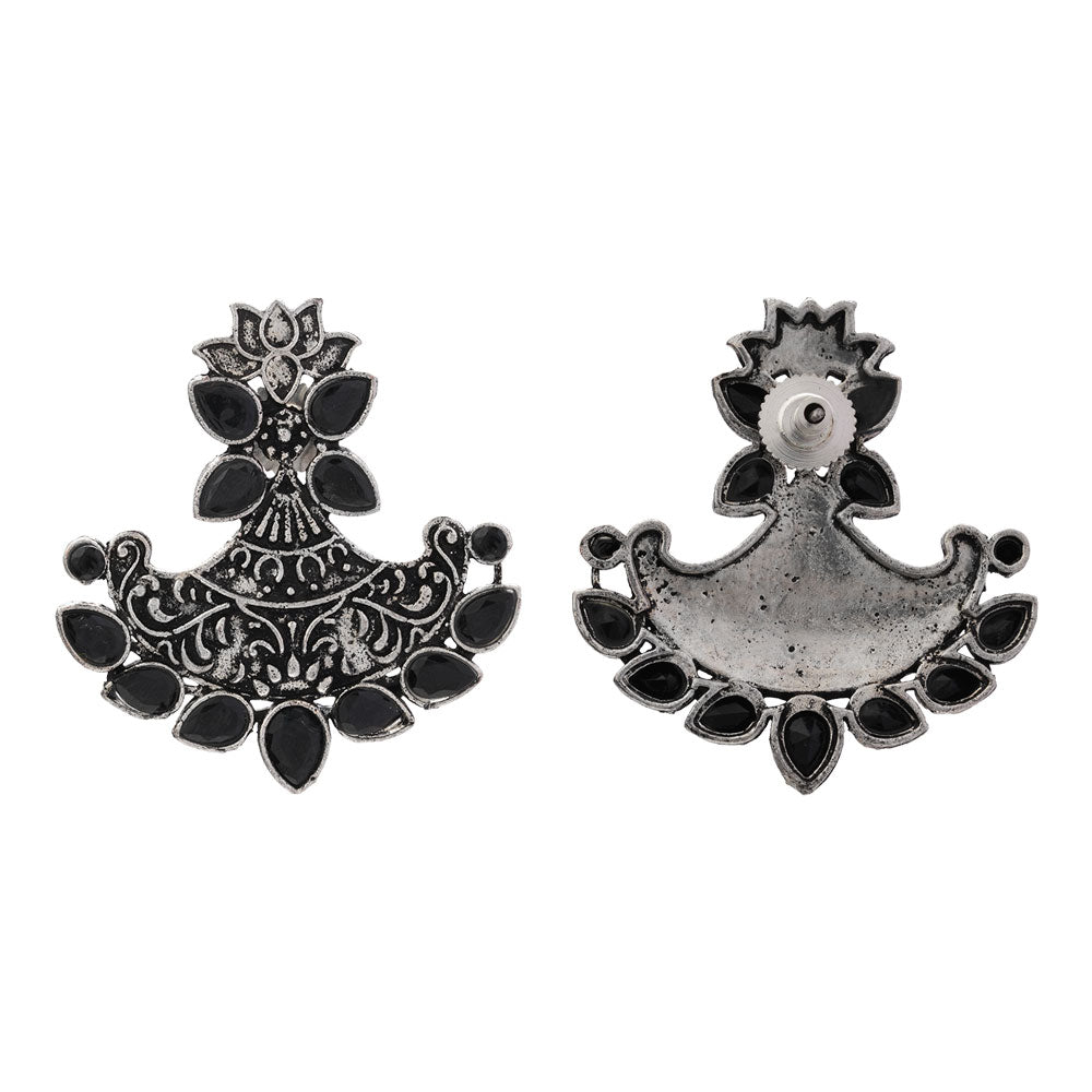 Shimmer and shine dangler earrings (Black)