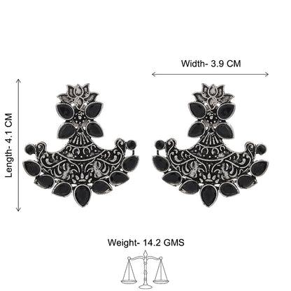 Shimmer and shine dangler earrings (Black)