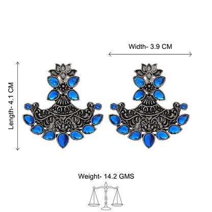 Shimmer and shine dangler earrings (Blue)