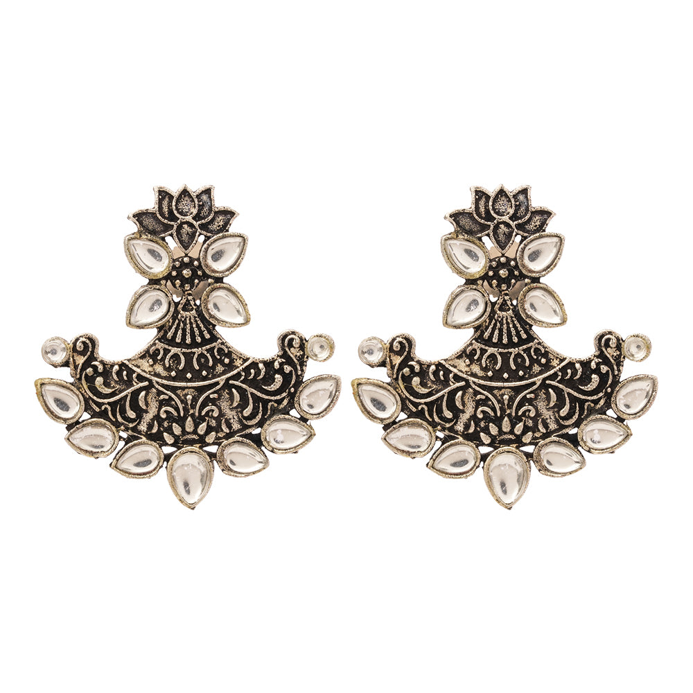Shimmer and shine dangler earrings (White)