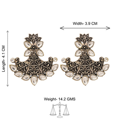 Shimmer and shine dangler earrings (White)
