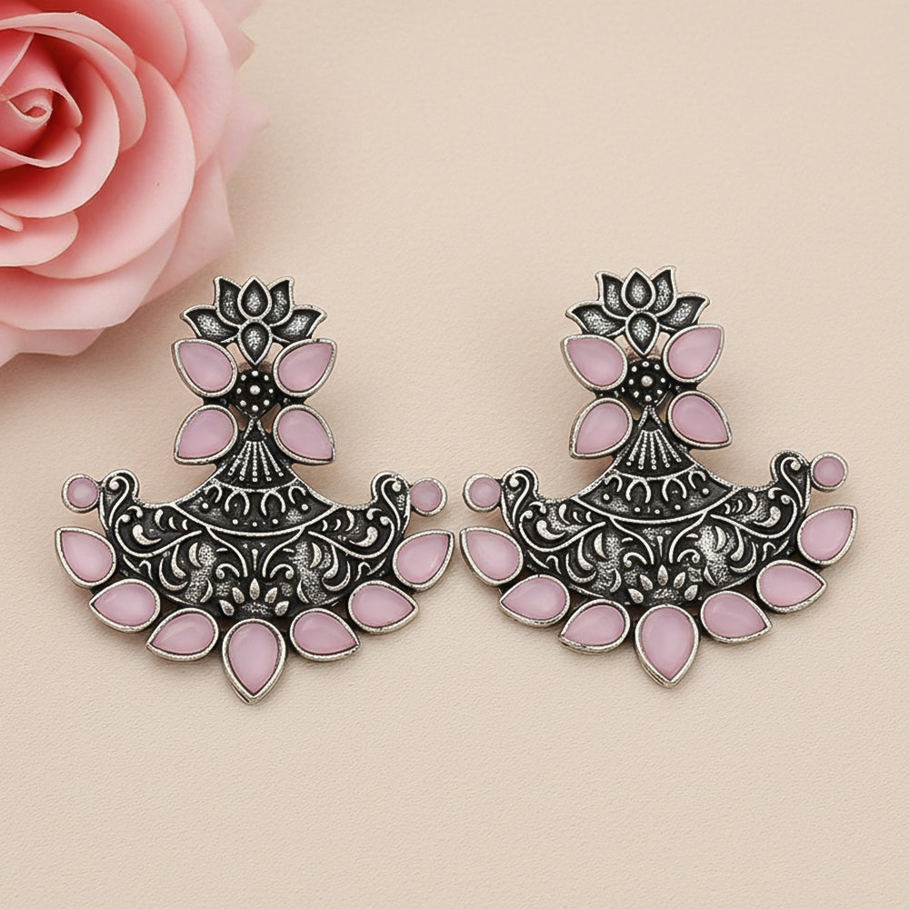 Shimmer and shine dangler earrings (Baby Pink)