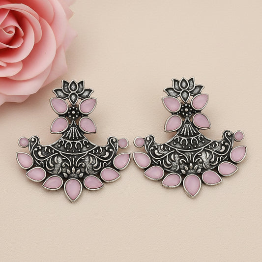 Shimmer and shine dangler earrings (Baby Pink)
