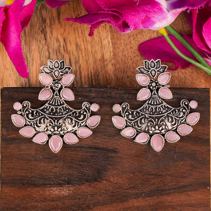 Shimmer and shine dangler earrings (Baby Pink)