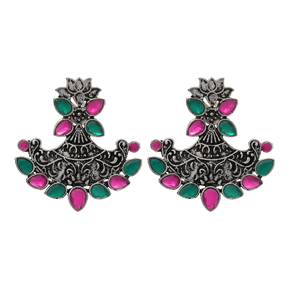 Shimmer and shine dangler earrings (Multicolored)