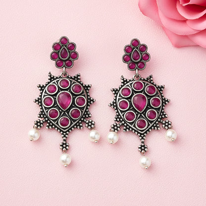 Drop Radiance dangler earrings (Red)