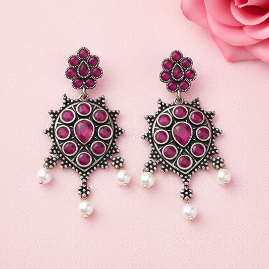 Drop Radiance dangler earrings (Red)