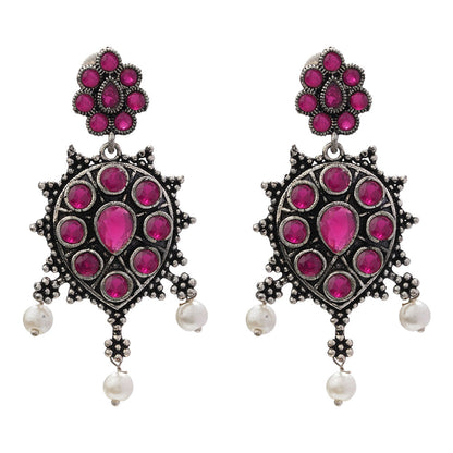 Drop Radiance dangler earrings (Red)