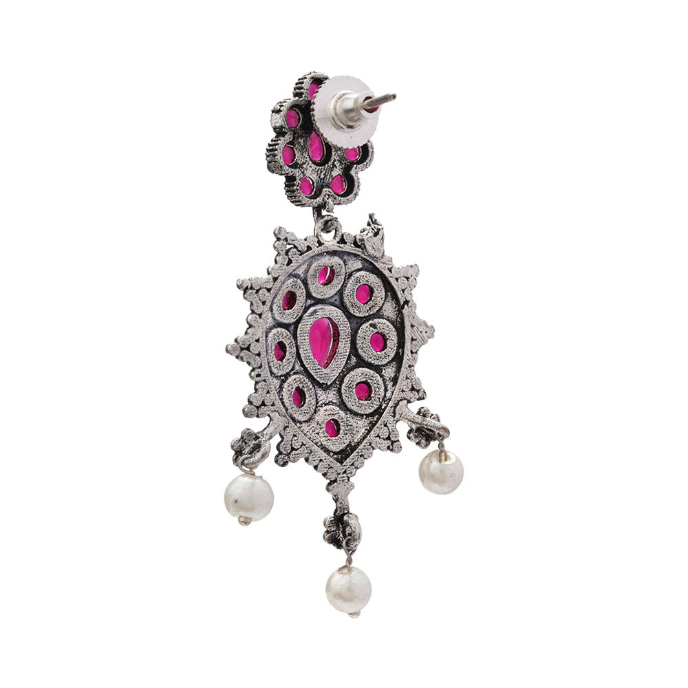 Drop Radiance dangler earrings (Red)