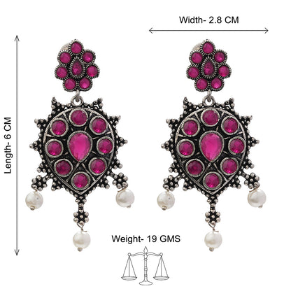Drop Radiance dangler earrings (Red)