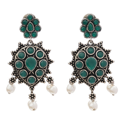 Drop Radiance dangler earrings (Green)