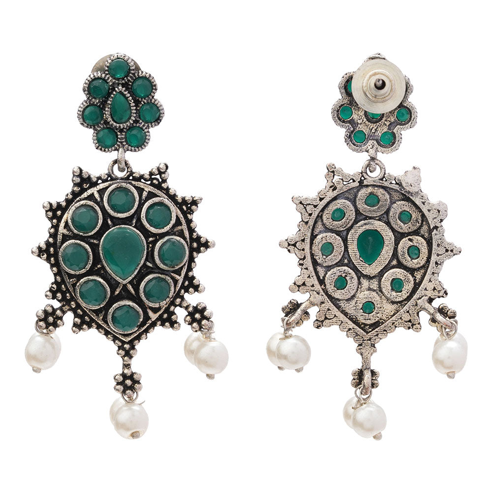 Drop Radiance dangler earrings (Green)