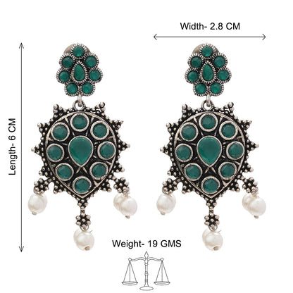 Drop Radiance dangler earrings (Green)