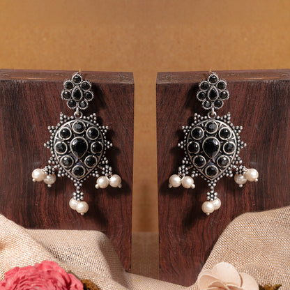 Drop Radiance dangler earrings (Black)