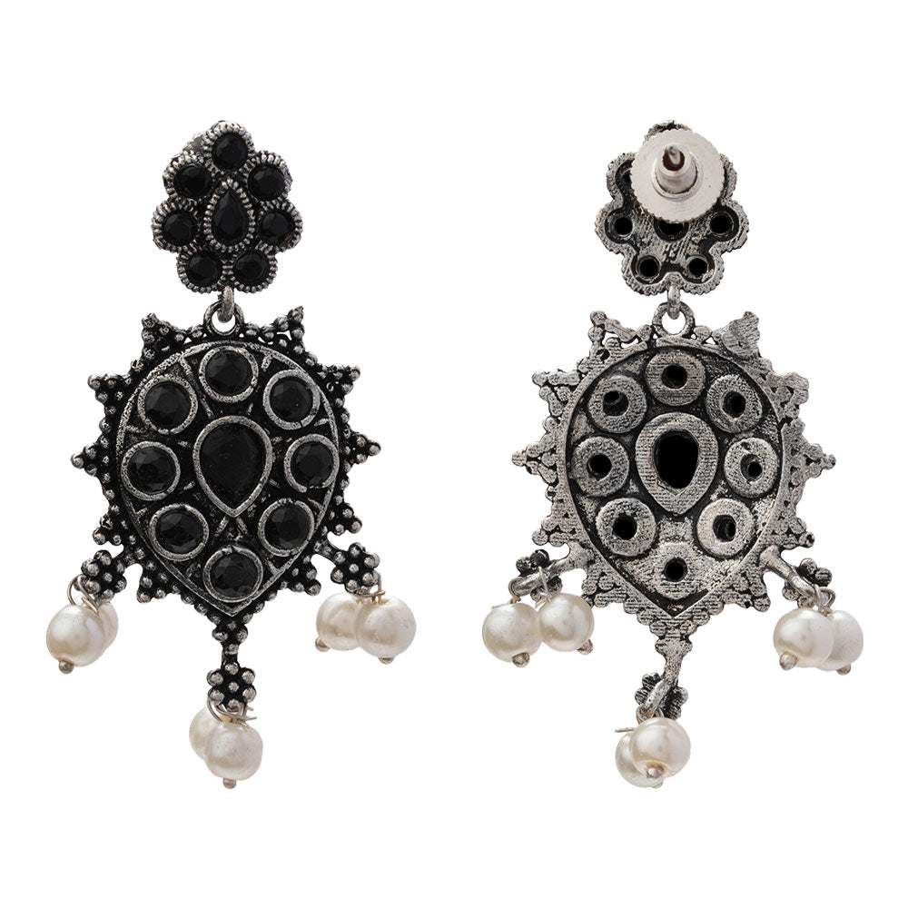Drop Radiance dangler earrings (Black)